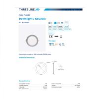 Threeline ND20RBFPL Downlight LED, 18 W, Color Plateado, Blanco Frío 5500K, Para Montaje Empotrado, Formato Redondo, Alta Eficiencia Energética - details 0