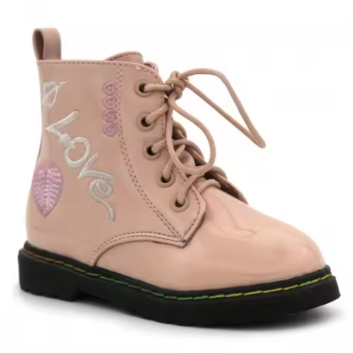 Botas charol niña BUBBLE KIDS 846 en tres color con cordones. - 1