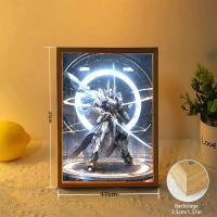 Marco De Fotos Anime Con Luz LED Gundam Figura De Acción Decoración De Habitación Regalo Para Amigo Lámpara Nocturna Tema De Dibujos Animados - details 3