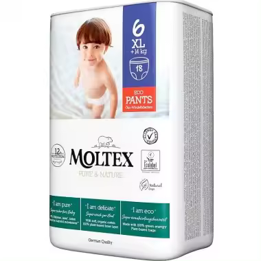 Pañales Pants Pure & Nature Talla 6 (+ 14 kg) 18 Uds. Moltex - 1