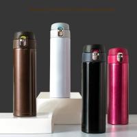 Termo De Acero Inoxidable 500ML Con Cubierta Saltarina Para Café Té Leche Botella Térmica Portátil De Gran Capacidad Con Aislamiento Térmico De 12-24 Horas - details 0