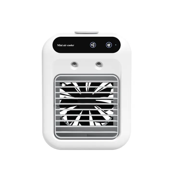 25W Recargable Mini Unidad de Aire Acondicionado Portátil 2 Spray de Aire Frío, Ventilador de Enfriamiento Personal with 2 Velocidades, Pequeños - 1