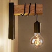 Aplique de pared Retro E27 con enchufe estándar, lámpara de pared industrial para interiores, lámpara de metal retro, Sala de estar, dormitorio, decoración Industrial (sin bombilla, Negro) - details 3