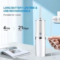 Irrigador Dental Oral,8 × cabezales de boquilla， limpiador de dientes con agua, recargable por USB, 3 modos, IPX7, para limpieza de dientes, portátil - details 4