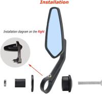 Espejo Retrovisor Azul Para Motocicleta Modificación 22mm Ovalado Adecuado Para Chunfeng NK250 Y NK650 Material Aleación De Aluminio Y Vidrio - details 9