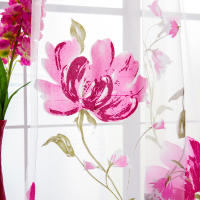 Cortinas De Tules Negras Con Florecimiento Para Decoración De Sala De Estar Y Dormitorio Translúcidas De Chiffon Voile Para Ventanas De Cocina - details 24