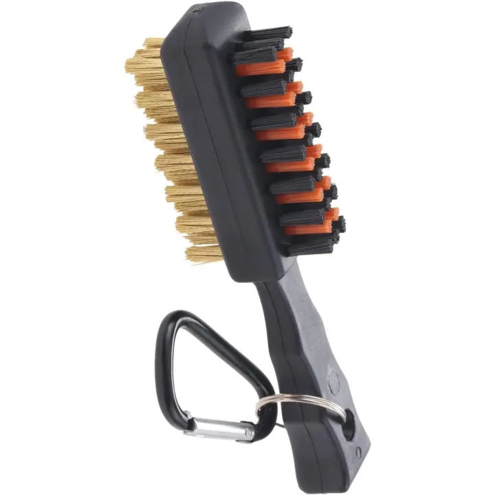 Cepillo de club de golf, limpiador de ranura de club, cepillo de nylon y cerdas de doble cara de club de golf, herramienta de limpieza de golf para limpiar la cara y la ranura del club - 1