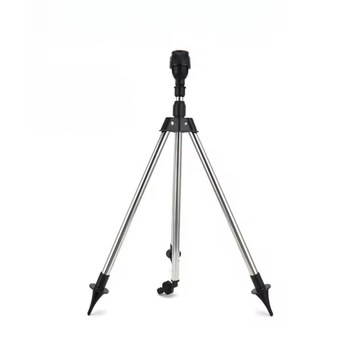 Juego De 1 Riega Rotatoria De 360 Grados Con Tripode Para Jardín Y Césped Soporte Telescopio Con Cabeza De Riega En Tripode Acero Inoxidable - 1