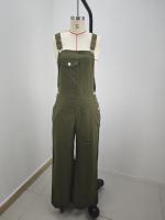 Monopiece Retro Europeo Y Americano Para Mujer Con Bolsillos De Color Sólido Pantalones Casuales Y Sueltos De Overal - details 8