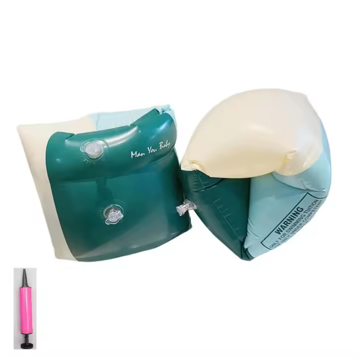 Manga Inflable De Natación Con Dos Bolsas De Aire Para Adultos Y Niños Incluye Bomba De Mano Accesorio De Surf PVC Tamaño Aproximado 24x19cm - 1