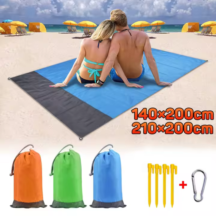 Manta De Playa Impermeable 2x2.1m Para Camping Y Picnics Almohadilla De Suelo Portátil Para Exteriores Y Acampar Matrícula De Descanso - 1