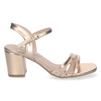 PuntoSalao Sandalias doradas de tacón bajo pala de tiras mujer YG621 sandalias para fiesta que sean elegantes, cómodas y versátiles - details 0