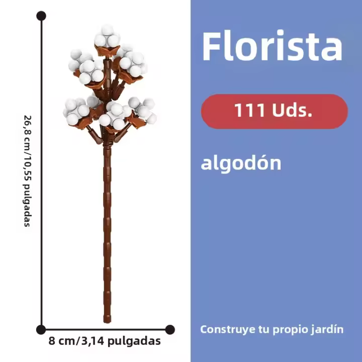 Bloques De Construcción Verde Plantas Y Flores En Macetas Rompecabezas De Micropartículas Juguete Educativo Para Niños - 1