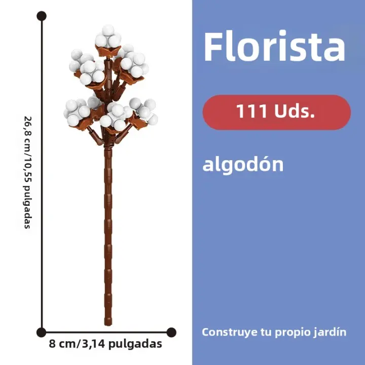 Bloques De Construcción Verde Plantas Y Flores En Macetas Rompecabezas De Micropartículas Juguete Educativo Para Niños - 1