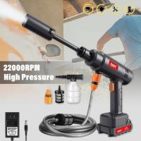 Pistola de agua inalámbrica de alta presión para lavado de autos, 500 W, 60 bar, generador de espuma, limpiador portátil, lavadora de autos - details 1