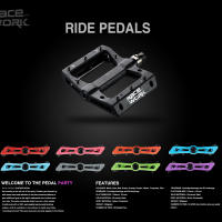Pedales De Bicicleta De Montaña RACEWORK Plana De Nylon Resistentes a La Abrasión Y Resistencia Ultraligeros 9/16" Para Mountain Bikes Y Road Bicycles - details 0
