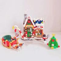 Set De Bloques De Construcción De Casa En La Calle De Navidad Para Niños Juguete Educativo DIY De Partículas Pequeñas Decoración Del Hogar Regalo Para Adolescentes Y Adultos - details 3