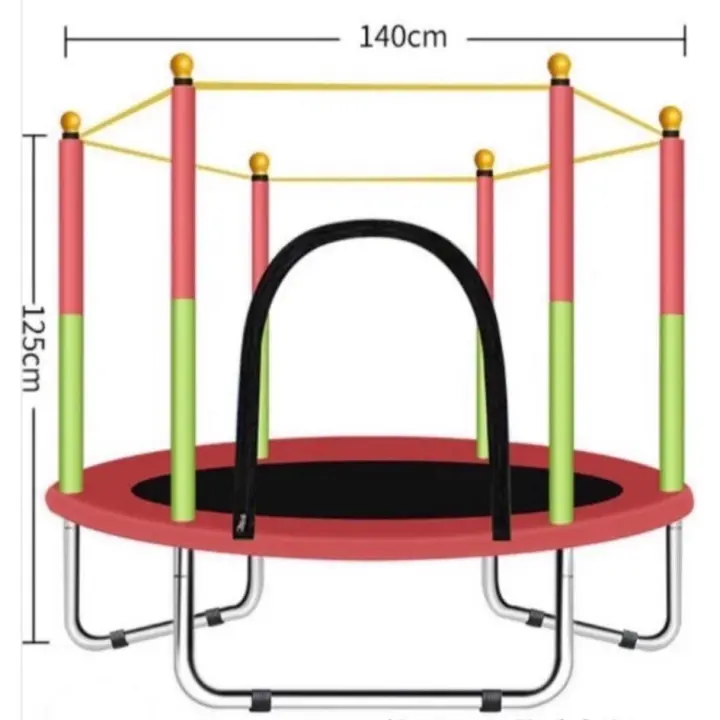 Trampolín portátil para niños de 140 cm / 160 cm, Cama elástica - trampolín ideal para regalo de Navidad, espuma anticolisión para saltar y actividades de trampolín interior (4990 BBC-001 H6 D1) - 1