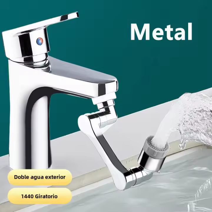 Cabezal De Rociador Universal De Metal Para Grifo Extensor Aerador Bucinera Boquilla Robot Brazo Para Cocina Lavabo - 1