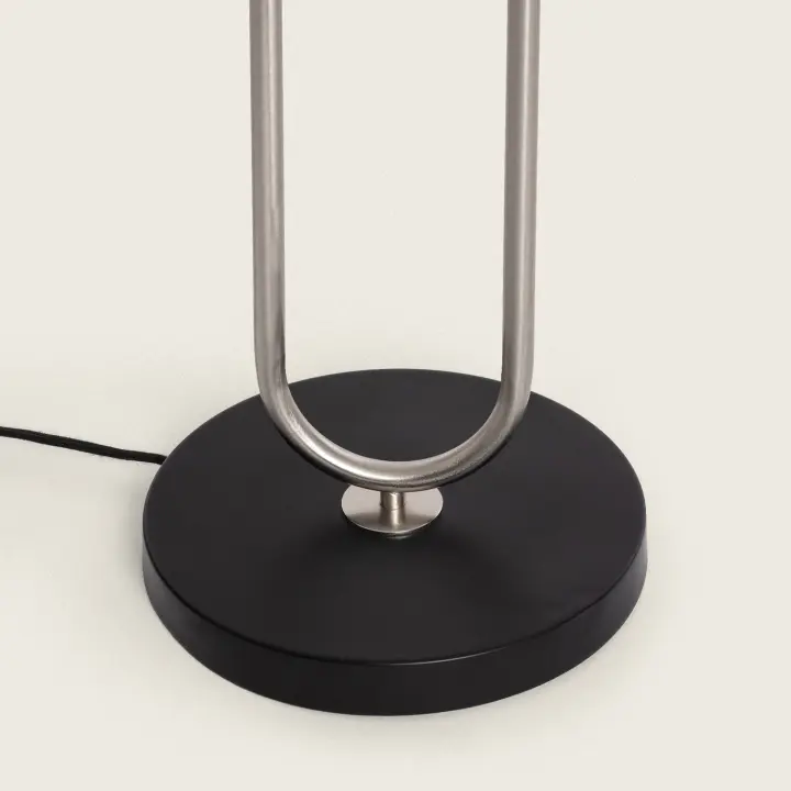 LEDKIA LIGHTING - Lámpara de Pie Duque | Metal y Tela | Elegante y Versátil | Ideal para Sala, Dormitorio u Oficina | Apta para Bombilla E27, Blanco, Metal - 1