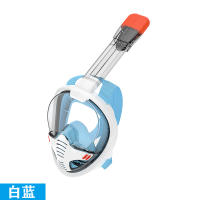 Máscara de snorkel antivaho de un solo tubo, completamente seca, con tres tesoros, gafas de natación de silicona de cara completa, máscara de buceo para adultos - details 17