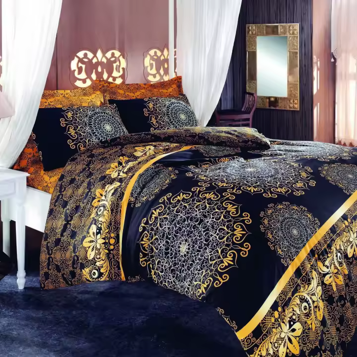 Funda Nórdica Wellhome Suavidad y Comodidad 240x220 Negro Amarillo Beige Marrón - 1