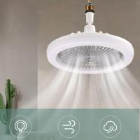 Ventilador de enchufe con control remoto, ventilador de techo LED con bombilla, rosca silenciosa para cocina, baño, almacén, garaje - details 5