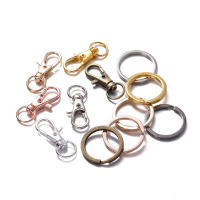 20Pcs Anillo De Llave Con Hebilla De Langosta Y Conectores Para Bolsos Cinturones Cadena De Perro Joyería DIY Accesorios Metálicos De Aleación De Zinc Clásicos Unisex - details 5