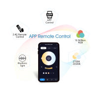 Lámpara Techo Inteligente RGB 36W Cuadrada LED Con Altavoz Y Control Remoto TUYA Bluetooth WIFI Para Decoración De Hogar Dormitorio Sala De Estar - details 3