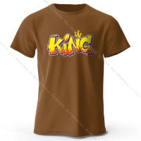 Camiseta Impresionada the KING Para Hombres 100% Algodón Talla Grande Estilo Callejero Premium Camisetas De Verano Para Mujeres - details 3