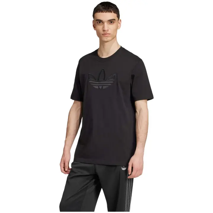 Camiseta de Manga Corta Adidas Outline para hombre en color negro - 1