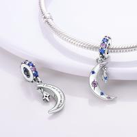 Encantos De Plata De Ley 925 Para Joyería DIY Con Encantos De Gatos Perros Elefantes Indianos Estrellas Y Lunas Para Cumpleaños De Mujeres - details 6
