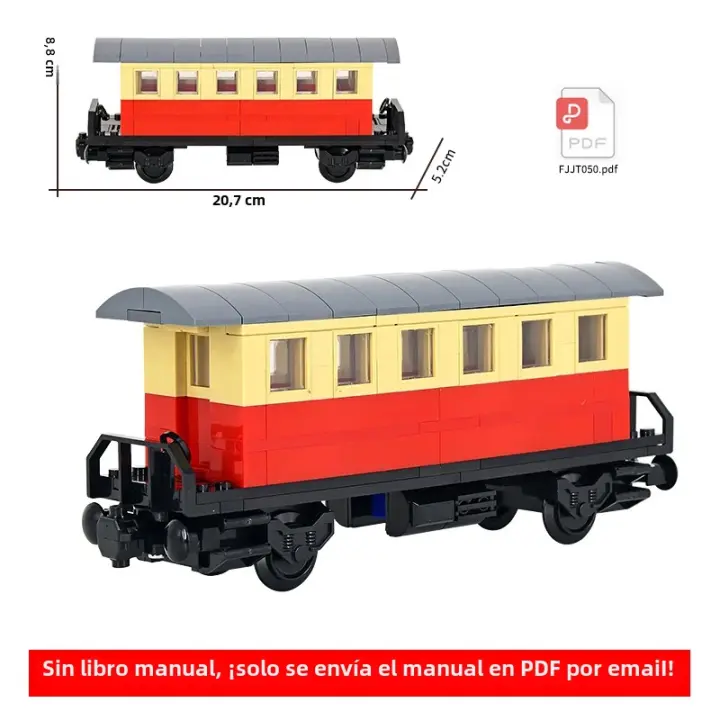 Bloques De Construcción MOC City Para Niños Carro De Pasajeros De Tren Base Creativa DIY Bloques De Alta Tecnología Juguetes Creativos - 1