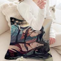 Funda De Cojín Anime Gran Maestro Mo Dao Zu Shi MDZS 45x45cm Decorativa Para Sofá Coche Sala De Estar Material Poliéster/celulosa - details 4