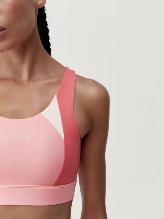 Born Living Yoga Top Darana Sunset Coral/Strawberry Ice/White Chalk - 1