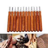 Nuevo Set De 12 Piezas De Tijeras De Grabado De Madera Para Carpintería Y Grabado De Oliva Herramienta Manual De Acero Al Carbono Para Grabado Y Carpintería - details 0