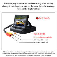 Cámara De Retrovisora Para Coche HD Plegable Con Monitor De 4.3 Pulgadas Cámara De Parkings Para Vehículos QueenDer - details 2