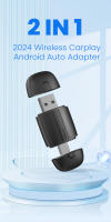 Adaptador Wireless Carplay Android Auto 2en1 Dongle Inteligente USB Tipo-c 5G WIFI Para Volvo Benz Audi Kia Hyundai VW Mazda Cadillac MG - details 1