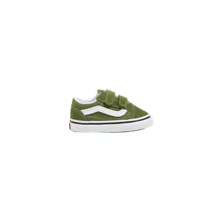Zapatilla Baby Vans Old Skool Verde Blanca - 1
