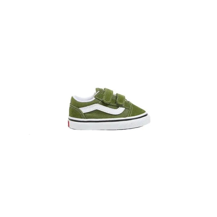 Zapatilla Baby Vans Old Skool Verde Blanca - 1
