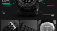 Reloj Deportivo Para Hombre Skmei 1358 Con Altimetro Y Compasso Resistente Al Agua Pantalla Digital Medidor De Presión Y Temperatura Reloj De Pulsera Adecuado Para Actividades Al Aire Libre - details 20