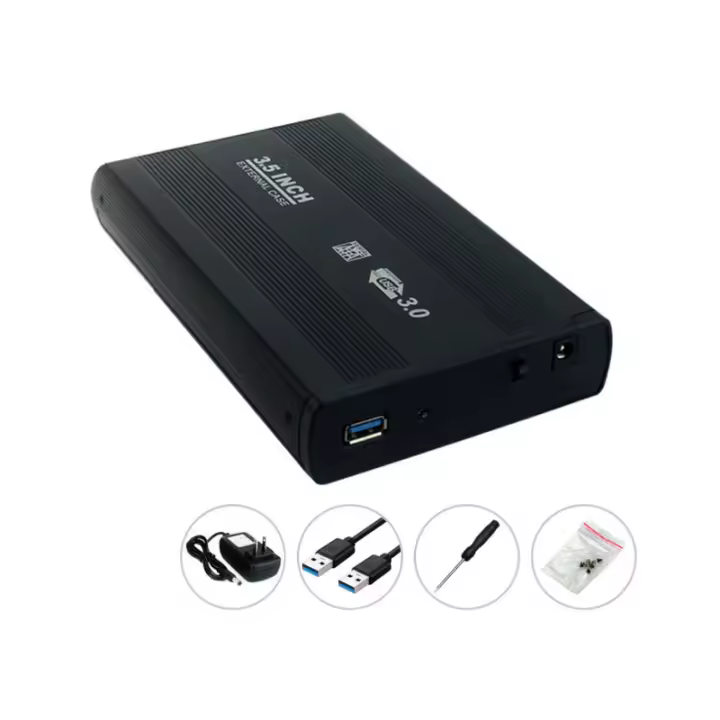 Carcasa Externa Para Disco Duro SATA USB 3.0 Y Tipo-C 3.5 Pulgadas Soporta Hasta 5TB Caja De Almacenamiento Exterior - 1