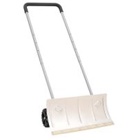 vidaXL Pala de Nieve con Mango Extensible Lámina Quitanieves Ruedas Acero Negro Dimensiones 61 cm, 66 cm, 96 cm - details 0