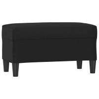 vidaXL Banco de cuero sintético negro 70x35x41 cm - details 1