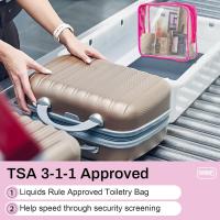 Bolsa de ASEO por La TSA, paquete de 4 bolsas de Cosméticos, Bolsa de ASEO transparente,artículos Viaje - details 0