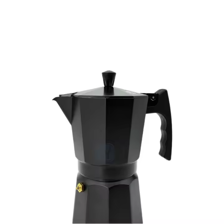Cafetera Italiana de Aluminio con Pomo de Mango Ergonómico - 1