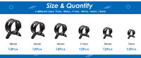 Kit De 72 Piezas De Tornillos Para Tubos De Aceite Y Vacío De Silicona De Baja Presión Para Automóviles Tornillo De Tubo Negro - details 0