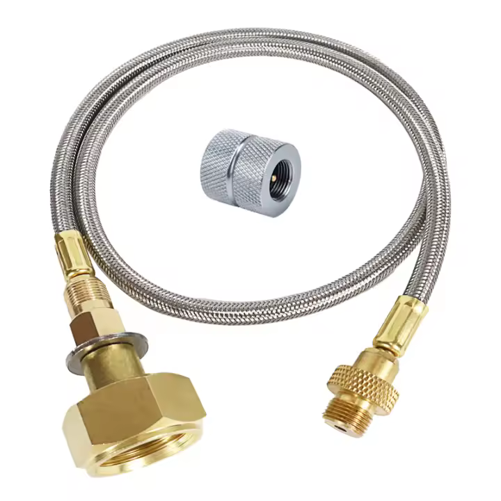 Adaptador De Estufa De Camping Para Propano Línea De Conexión De Tanque De Gas Adaptador De Quemador Al Aire Libre Conector De Camión De Gas LPG - 1
