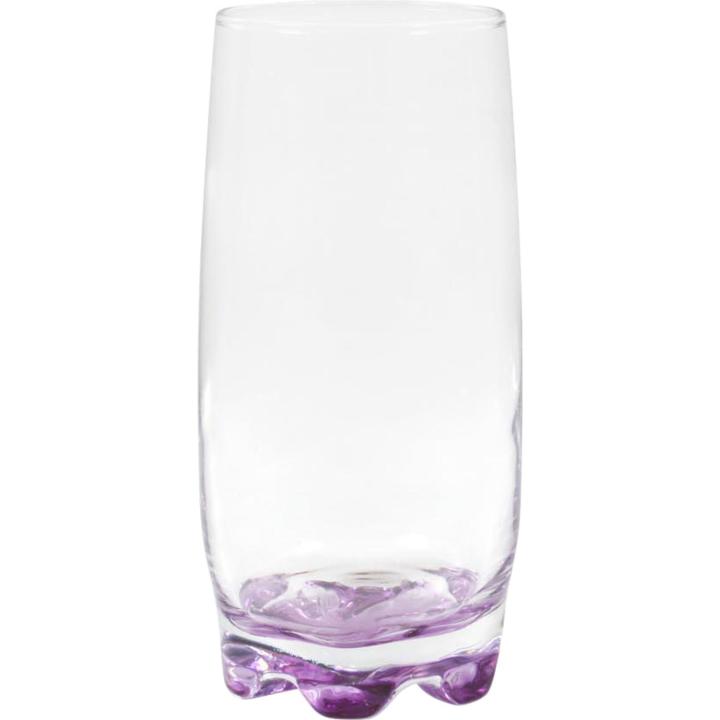 LAV - SET DE 6 VASOS REFRESCO 370CC COLECCIÓN ADORA - Set de Vasos de Cristal Colores - Set de Vasos de Cristal Duradero y Resistente - Set de Vasos de Cristal Versátiles para una Variedad de Bebidas - Set de Vasos Cristal Aptos para Lavavajillas