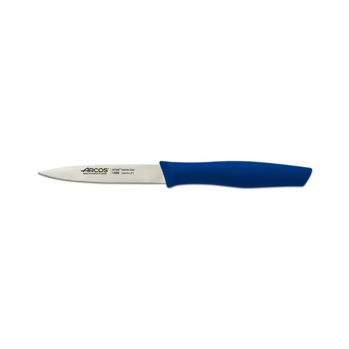 Cuchillo Mondador Arcos Nova 188623 de Acero Inoxidable Nitrum y Mango de Polipropileno, Azul, 10 Cm - 1